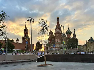 Закат в Москва